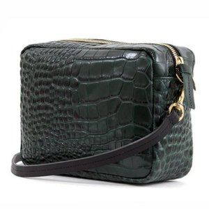 Clare V. Crossbody Croc Camera Bag